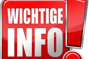 Wichtige Info ohne Rand